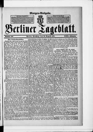 Berliner Tageblatt und Handels-Zeitung vom 20.08.1901