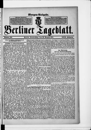 Berliner Tageblatt und Handels-Zeitung vom 22.08.1901