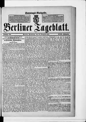 Berliner Tageblatt und Handels-Zeitung vom 25.08.1901