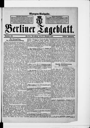 Berliner Tageblatt und Handels-Zeitung vom 27.08.1901