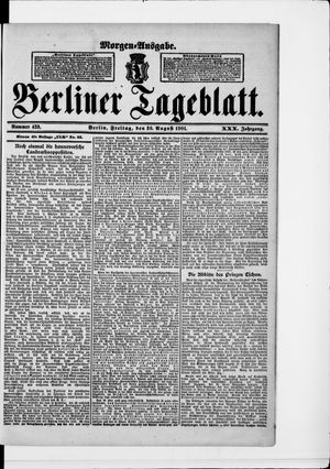 Berliner Tageblatt und Handels-Zeitung vom 30.08.1901