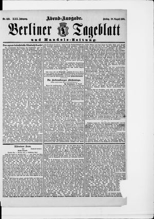 Berliner Tageblatt und Handels-Zeitung vom 30.08.1901