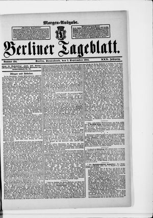 Berliner Tageblatt und Handels-Zeitung vom 07.09.1901