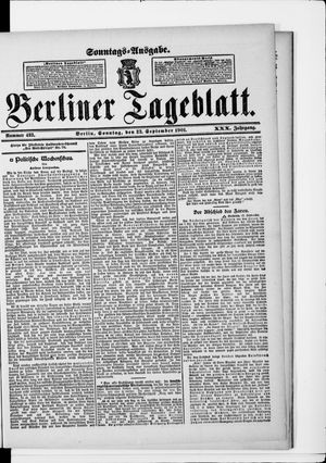 Berliner Tageblatt und Handels-Zeitung vom 22.09.1901