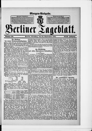 Berliner Tageblatt und Handels-Zeitung vom 24.09.1901