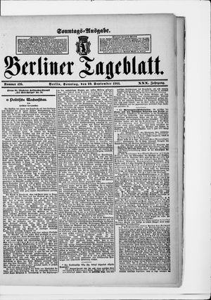 Berliner Tageblatt und Handels-Zeitung vom 29.09.1901