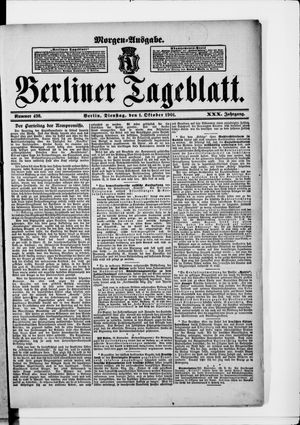 Berliner Tageblatt und Handels-Zeitung vom 01.10.1901