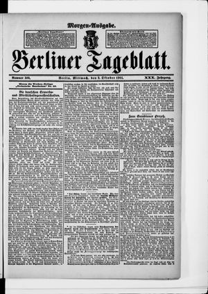 Berliner Tageblatt und Handels-Zeitung vom 02.10.1901