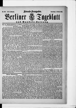 Berliner Tageblatt und Handels-Zeitung vom 03.10.1901