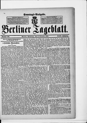 Berliner Tageblatt und Handels-Zeitung vom 06.10.1901