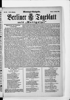 Berliner Tageblatt und Handels-Zeitung on Oct 7, 1901