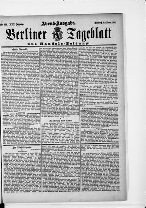 Berliner Tageblatt und Handels-Zeitung vom 09.10.1901
