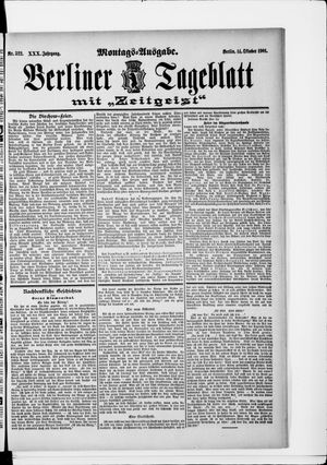 Berliner Tageblatt und Handels-Zeitung vom 14.10.1901