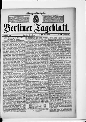 Berliner Tageblatt und Handels-Zeitung vom 15.10.1901