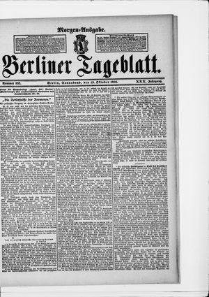 Berliner Tageblatt und Handels-Zeitung vom 19.10.1901