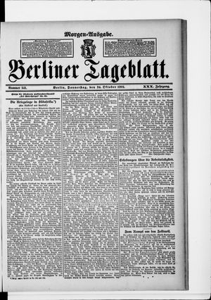 Berliner Tageblatt und Handels-Zeitung vom 24.10.1901