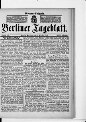 Berliner Tageblatt und Handels-Zeitung vom 25.10.1901