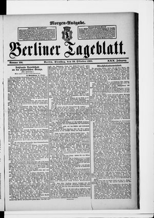 Berliner Tageblatt und Handels-Zeitung vom 29.10.1901
