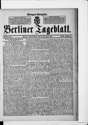 Berliner Tageblatt und Handels-Zeitung vom 31.10.1901