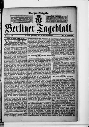 Berliner Tageblatt und Handels-Zeitung vom 01.11.1901