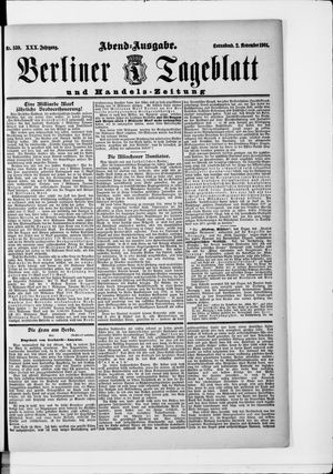 Berliner Tageblatt und Handels-Zeitung vom 02.11.1901