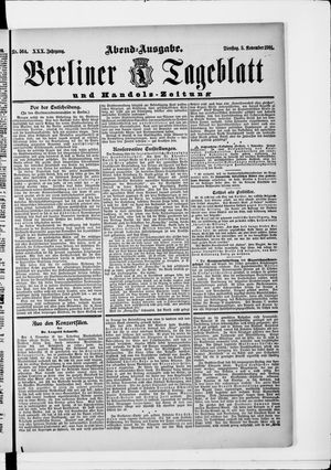 Berliner Tageblatt und Handels-Zeitung vom 05.11.1901