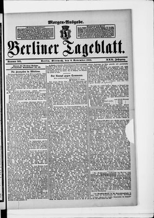 Berliner Tageblatt und Handels-Zeitung vom 06.11.1901