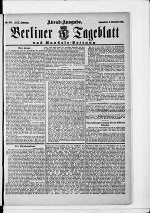 Berliner Tageblatt und Handels-Zeitung vom 09.11.1901