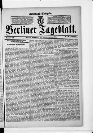Berliner Tageblatt und Handels-Zeitung vom 10.11.1901