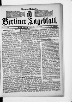 Berliner Tageblatt und Handels-Zeitung on Nov 12, 1901