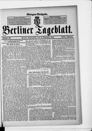 Berliner Tageblatt und Handels-Zeitung vom 14.11.1901