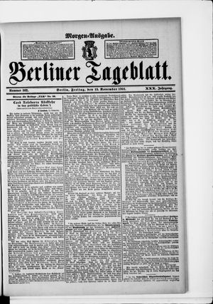 Berliner Tageblatt und Handels-Zeitung vom 15.11.1901