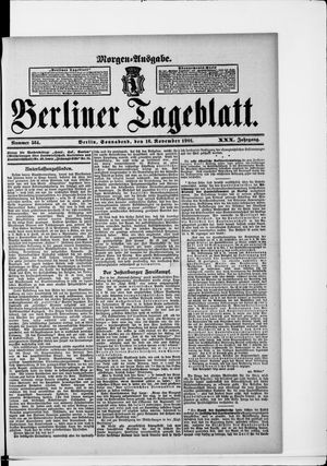 Berliner Tageblatt und Handels-Zeitung vom 16.11.1901