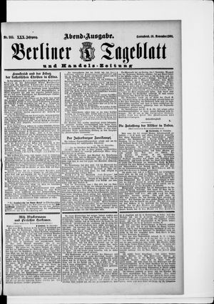 Berliner Tageblatt und Handels-Zeitung vom 16.11.1901