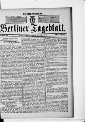 Berliner Tageblatt und Handels-Zeitung vom 19.11.1901