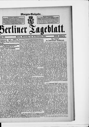 Berliner Tageblatt und Handels-Zeitung vom 20.11.1901