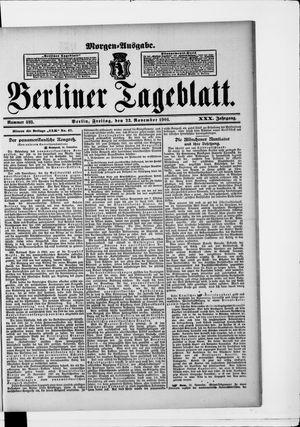 Berliner Tageblatt und Handels-Zeitung vom 22.11.1901