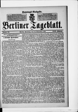 Berliner Tageblatt und Handels-Zeitung vom 24.11.1901