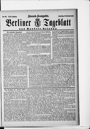 Berliner Tageblatt und Handels-Zeitung vom 28.11.1901