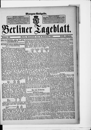 Berliner Tageblatt und Handels-Zeitung vom 30.11.1901