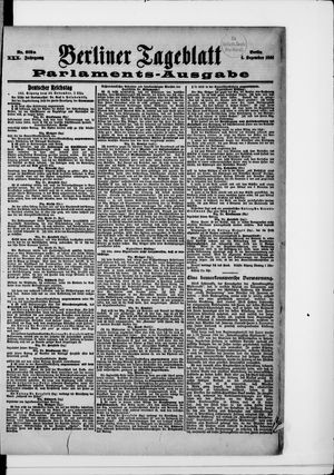 Berliner Tageblatt und Handels-Zeitung vom 01.12.1901