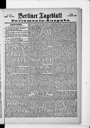Berliner Tageblatt und Handels-Zeitung vom 03.12.1901