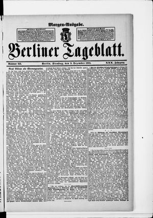Berliner Tageblatt und Handels-Zeitung vom 03.12.1901