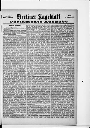 Berliner Tageblatt und Handels-Zeitung vom 04.12.1901