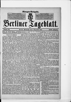 Berliner Tageblatt und Handels-Zeitung vom 04.12.1901