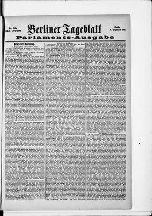 Berliner Tageblatt und Handels-Zeitung vom 04.12.1901