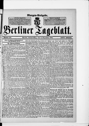 Berliner Tageblatt und Handels-Zeitung on Dec 5, 1901