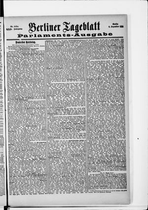 Berliner Tageblatt und Handels-Zeitung vom 06.12.1901