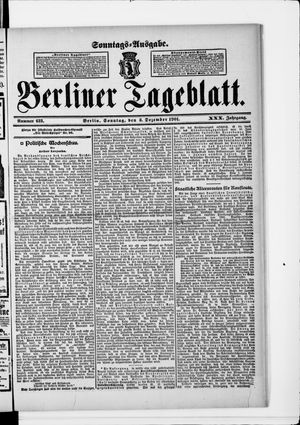 Berliner Tageblatt und Handels-Zeitung vom 08.12.1901