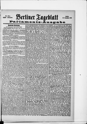 Berliner Tageblatt und Handels-Zeitung vom 10.12.1901